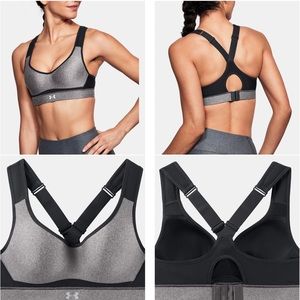 UA, HeatGear High Heathered Support Sports Bra